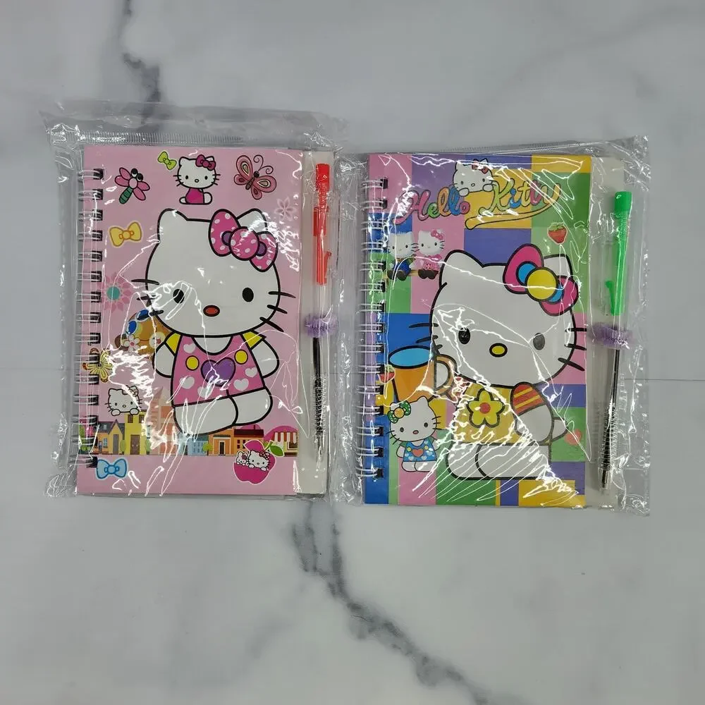 2 Spiral Pocket Notebook/Pen Hello Kitty Spring 4x5.5